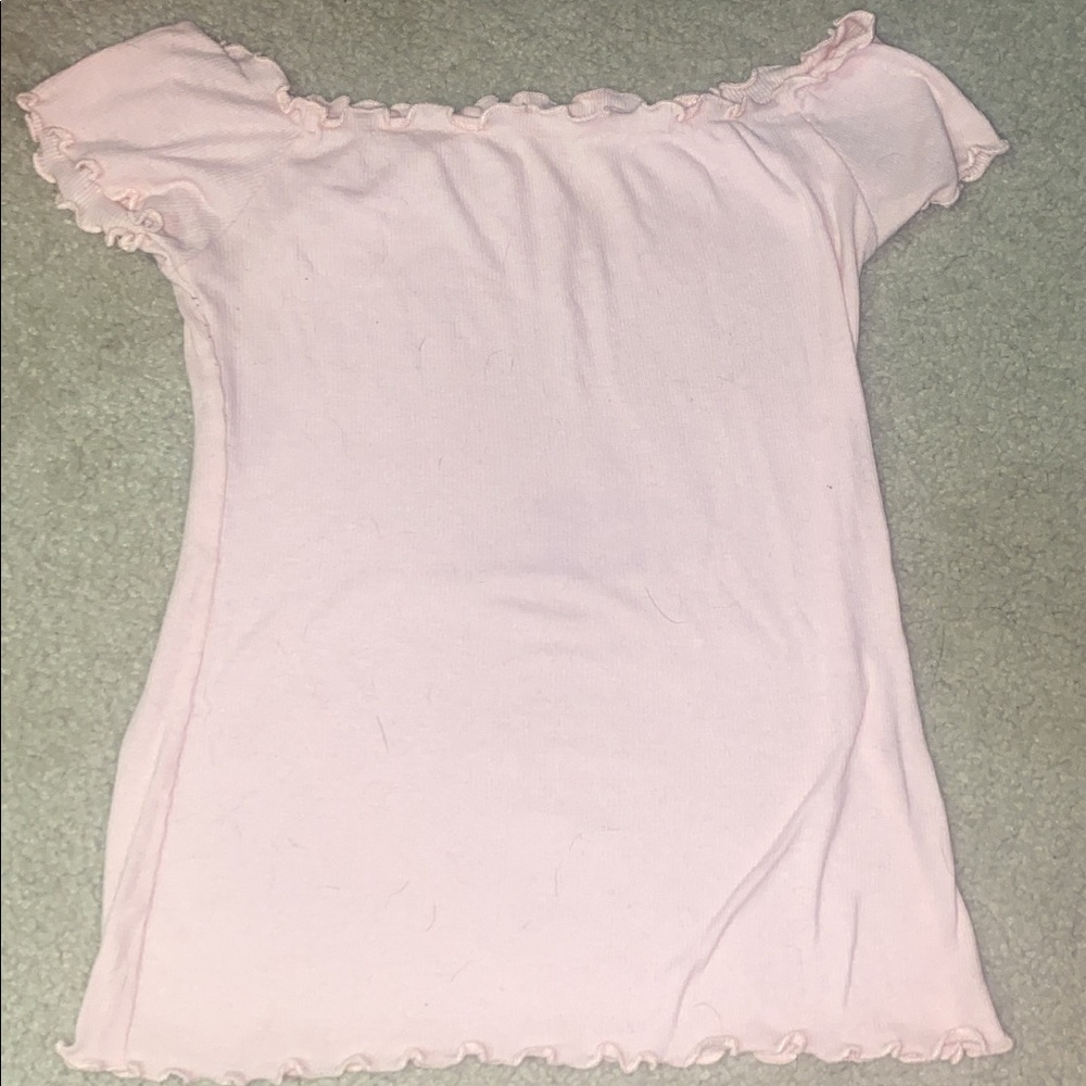 Hollister Co pink ruffle top